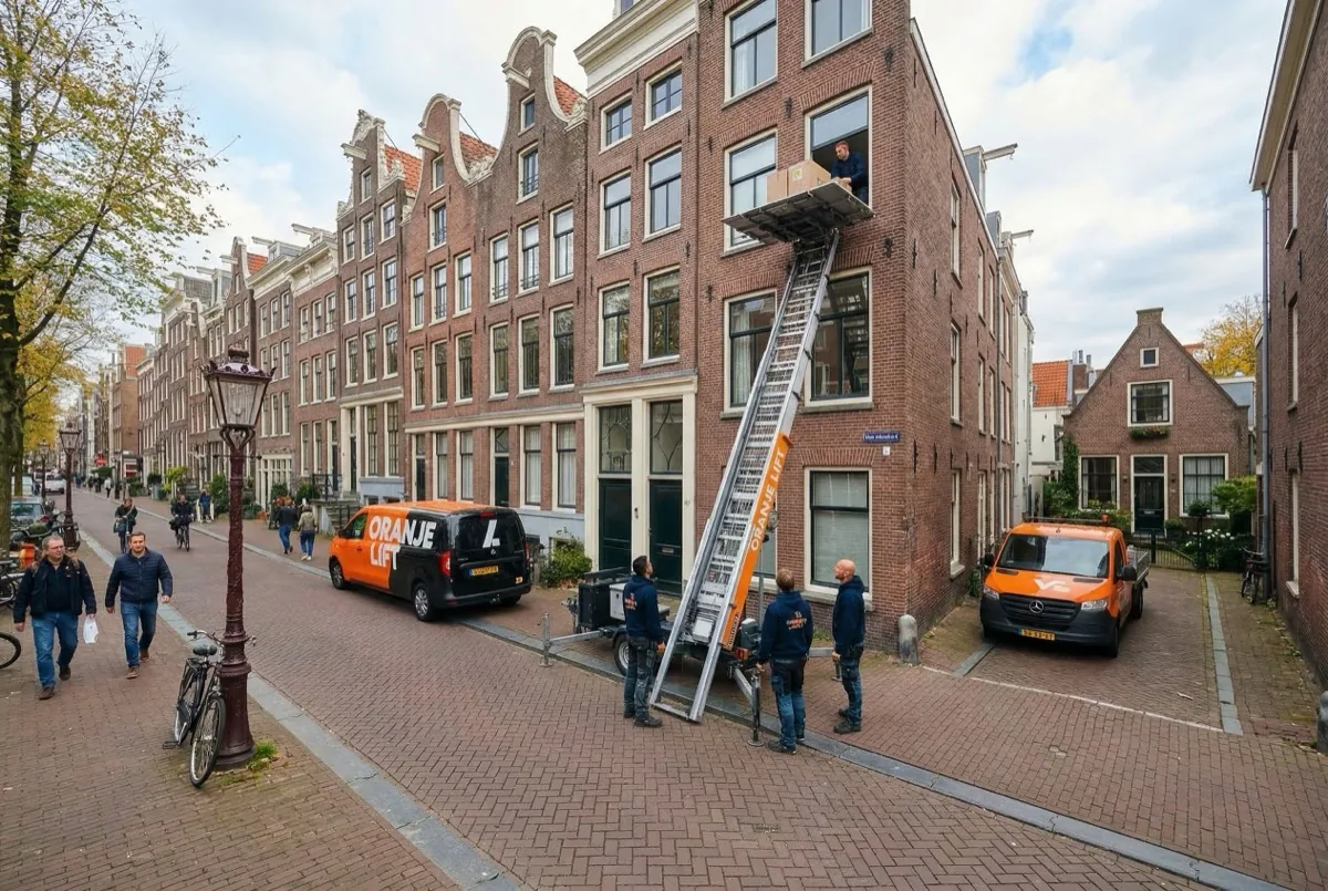 Kantoor verhuizing in Delft met meubellift