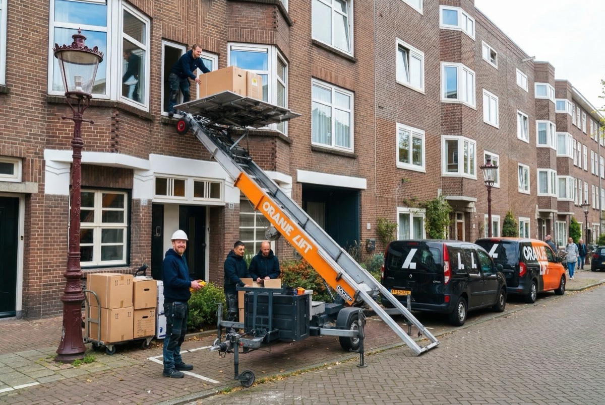OrangeLift team aan het werk in Delft